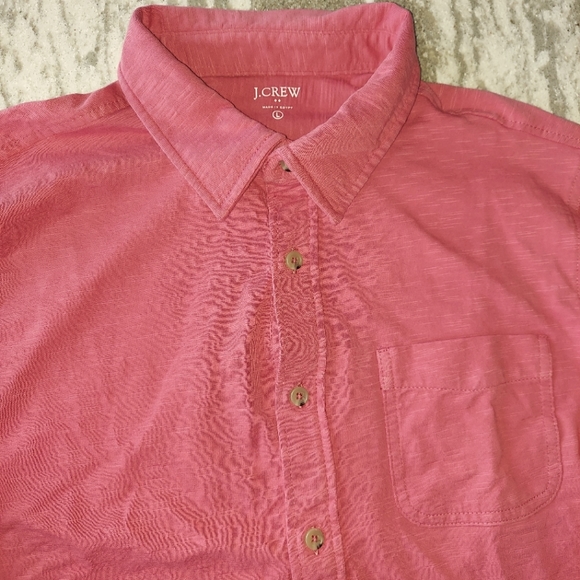 J. Crew Men's Knit  Button Down Shirt New Size Medium - Picture 3 of 3